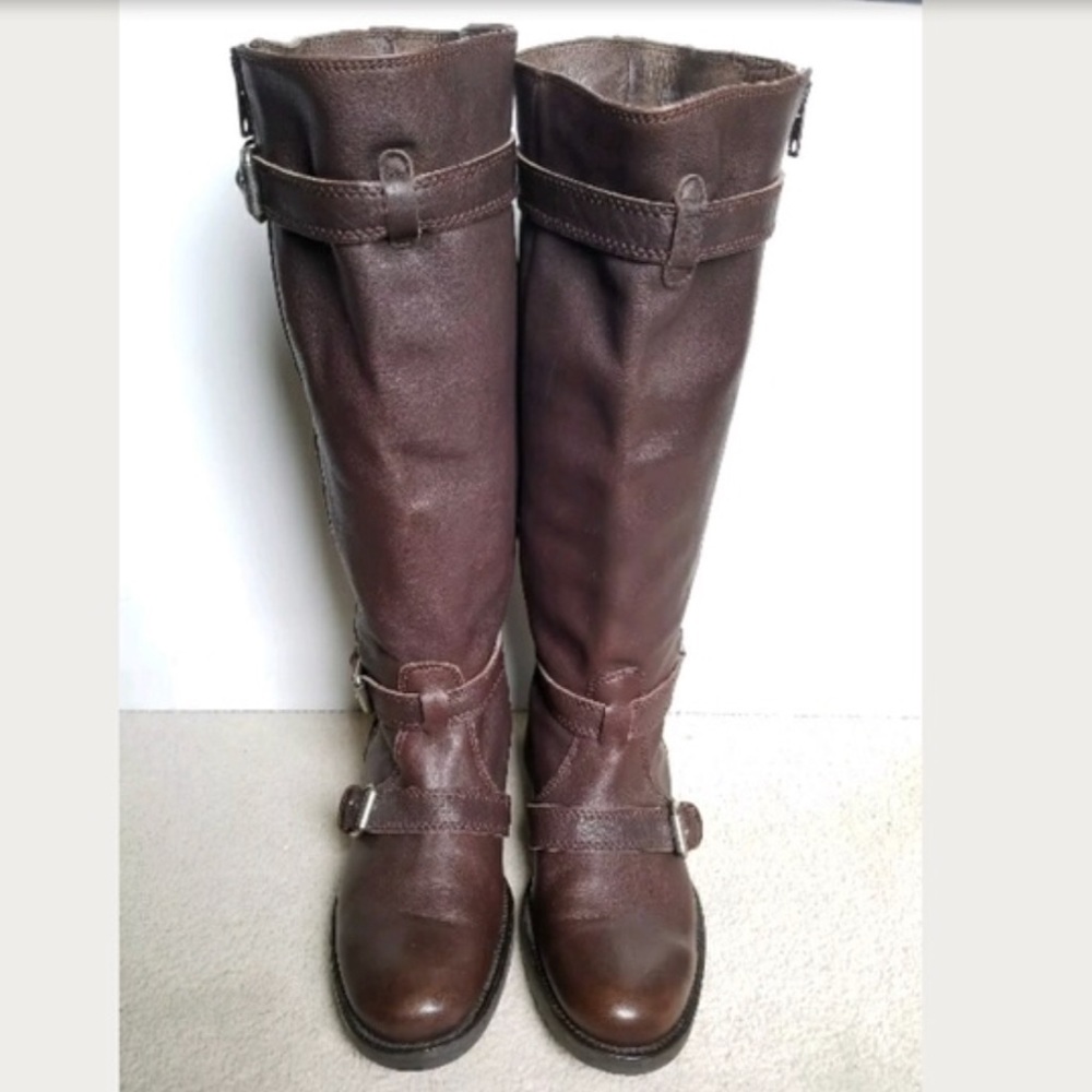 J Crew Miller Motorcycle Boots 11 chocolate